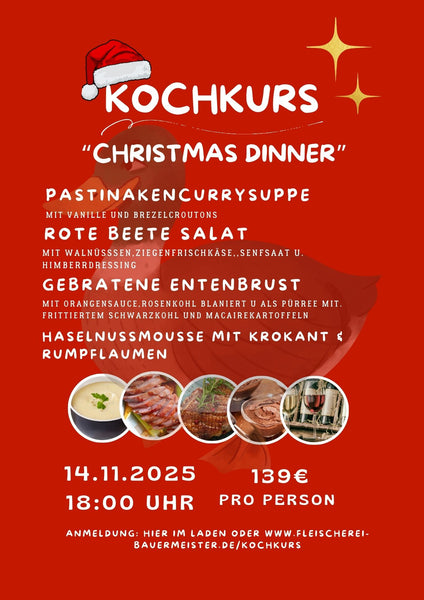 Kochkurs Christmas Dinner  14.11.2025 18:00 Uhr
