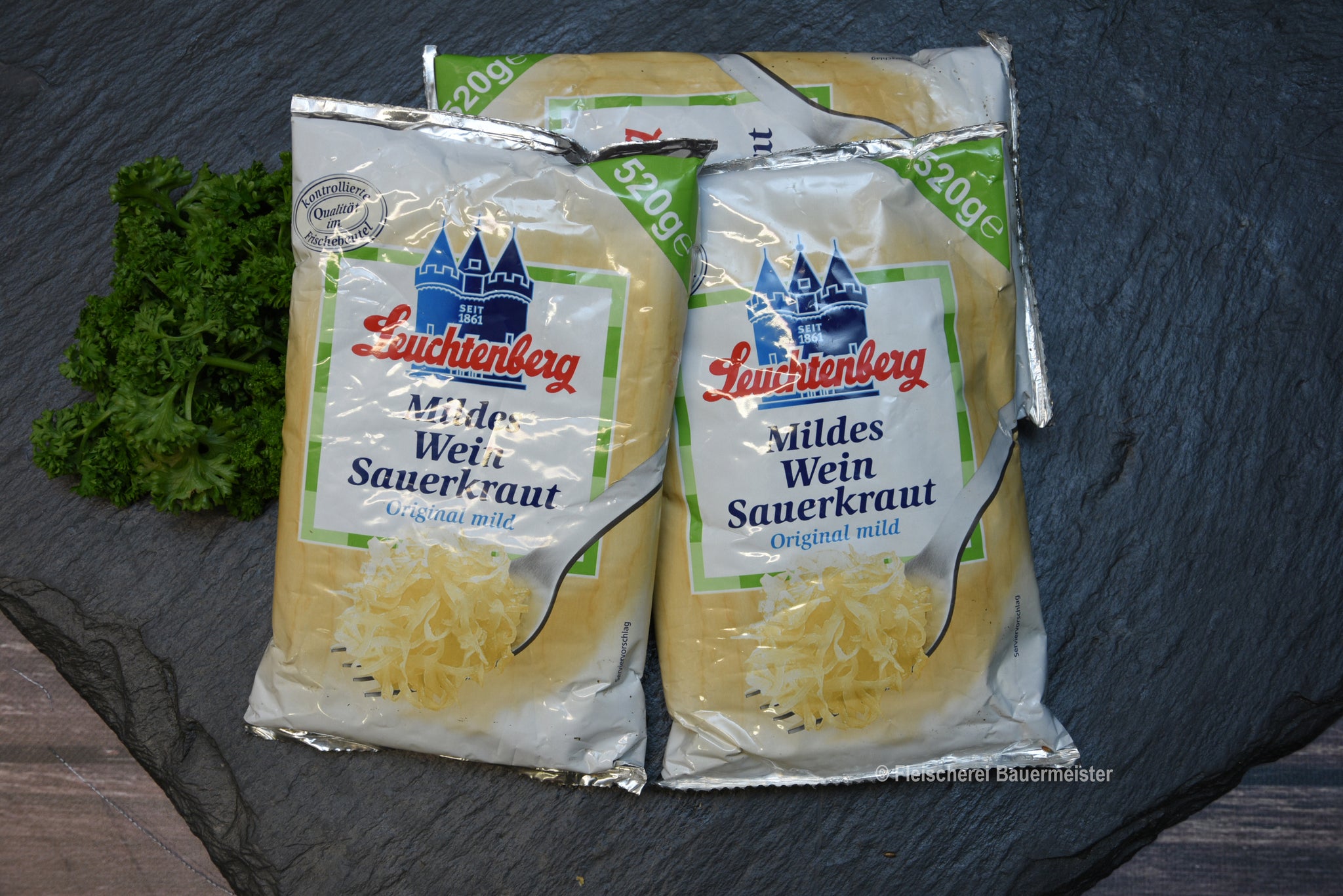 Mildes Wein Sauerkraut (Bio, 520g), Preis pro Paket 2,05€ - Anzahlung