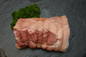 Schweinerolle mit Schwarte, 500g Portion, Preis pro kg 16,90€ - Anzahlung