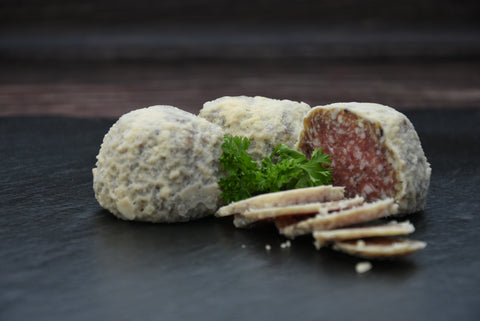 Saltoffu, Salami-Spezialität, Kugel (ca. 80g), Preis pro kg 53,90€ - Anzahlung