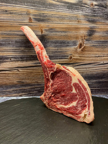 Tomahawk Steak  ca.1000 bis 1300g pro Scheibe, Preis pro kg 59,90€ - Anzahlung