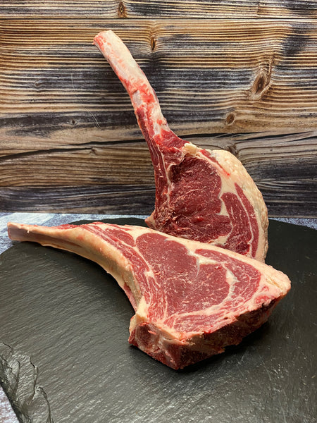 Tomahawk Steak  ca.1000 bis 1300g pro Scheibe, Preis pro kg 59,90€ - Anzahlung