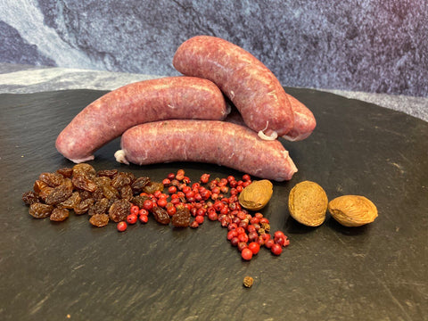 Rehbratwurst (ca. 80g), 1 Paar,Preis pro kg 30,90€ - Anzahlung